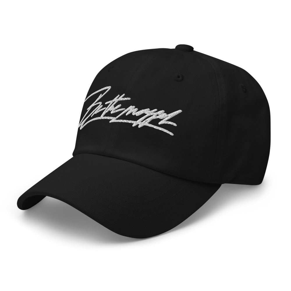Be the mogger dad hat, Black, left side