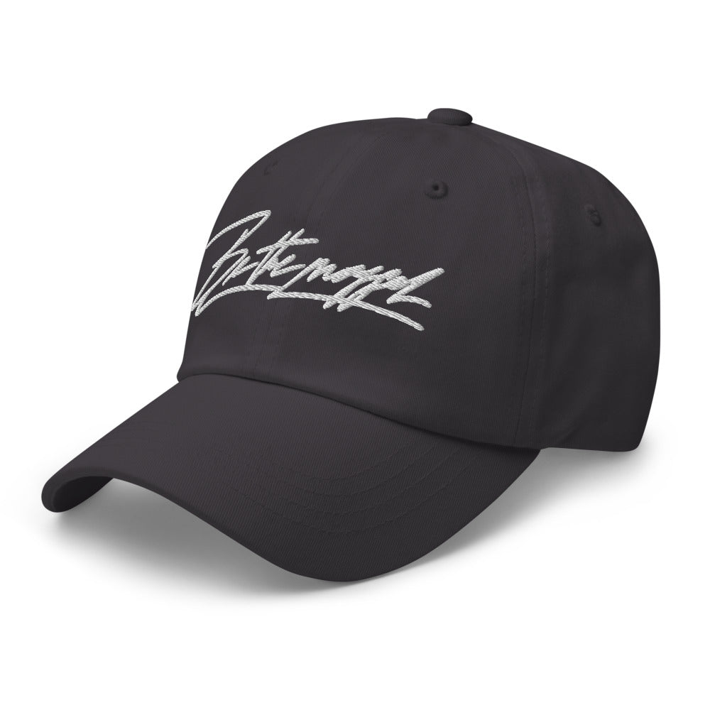 Be the mogger dad hat, Dark Grey, left side