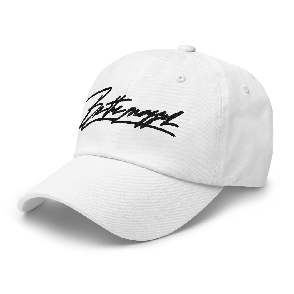 Be the mogger dad hat, White, left side
