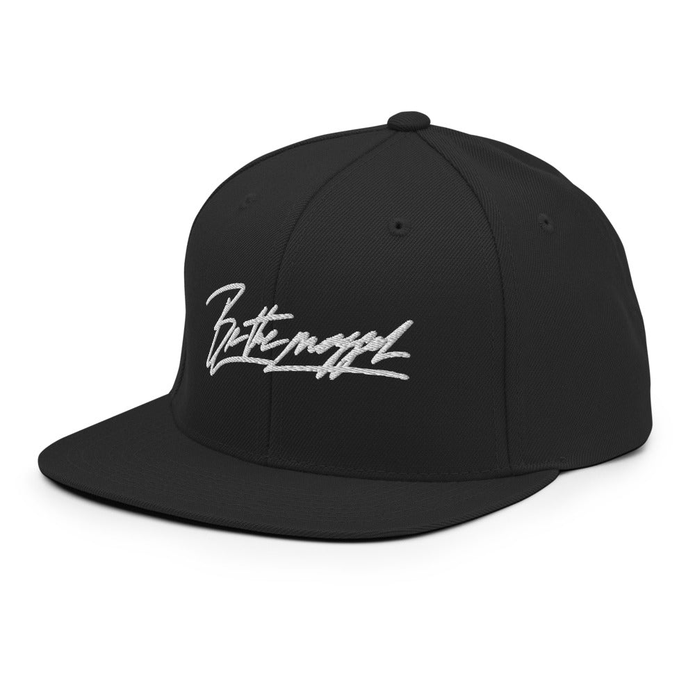 Be the mogger snapback, Black, left side