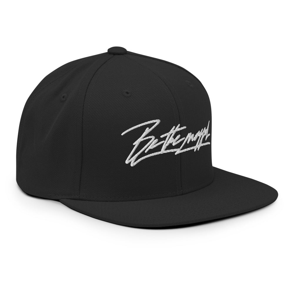 Be the mogger snapback, Black, right side