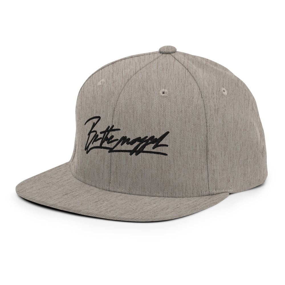 Be the mogger snapback, Heather Grey, left side