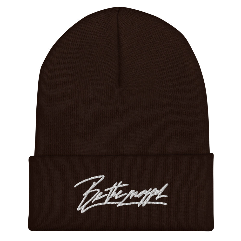 Be The Mogger cuffed beanie, Brown