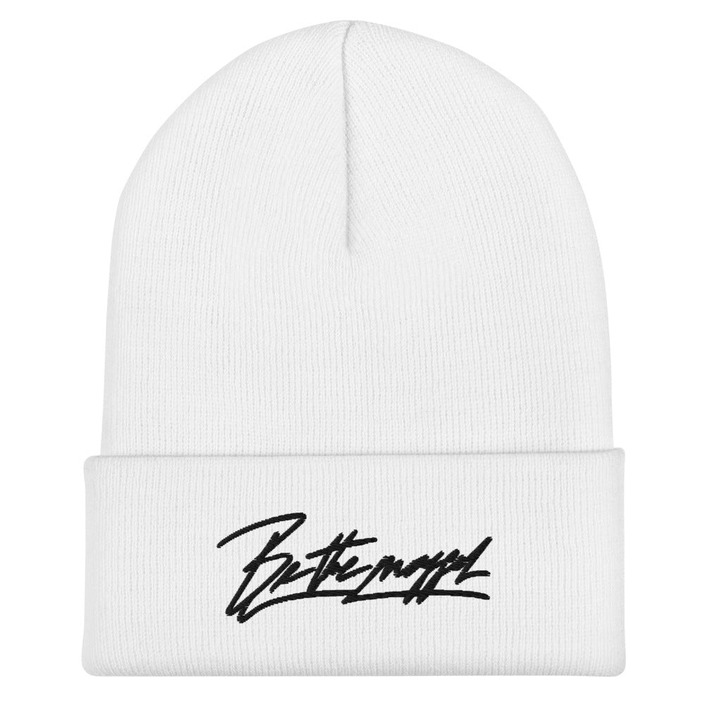 Be The Mogger cuffed beanie, White
