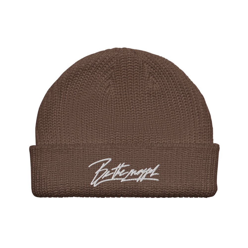 Be The Mogger fisherman beanie, Walnut
