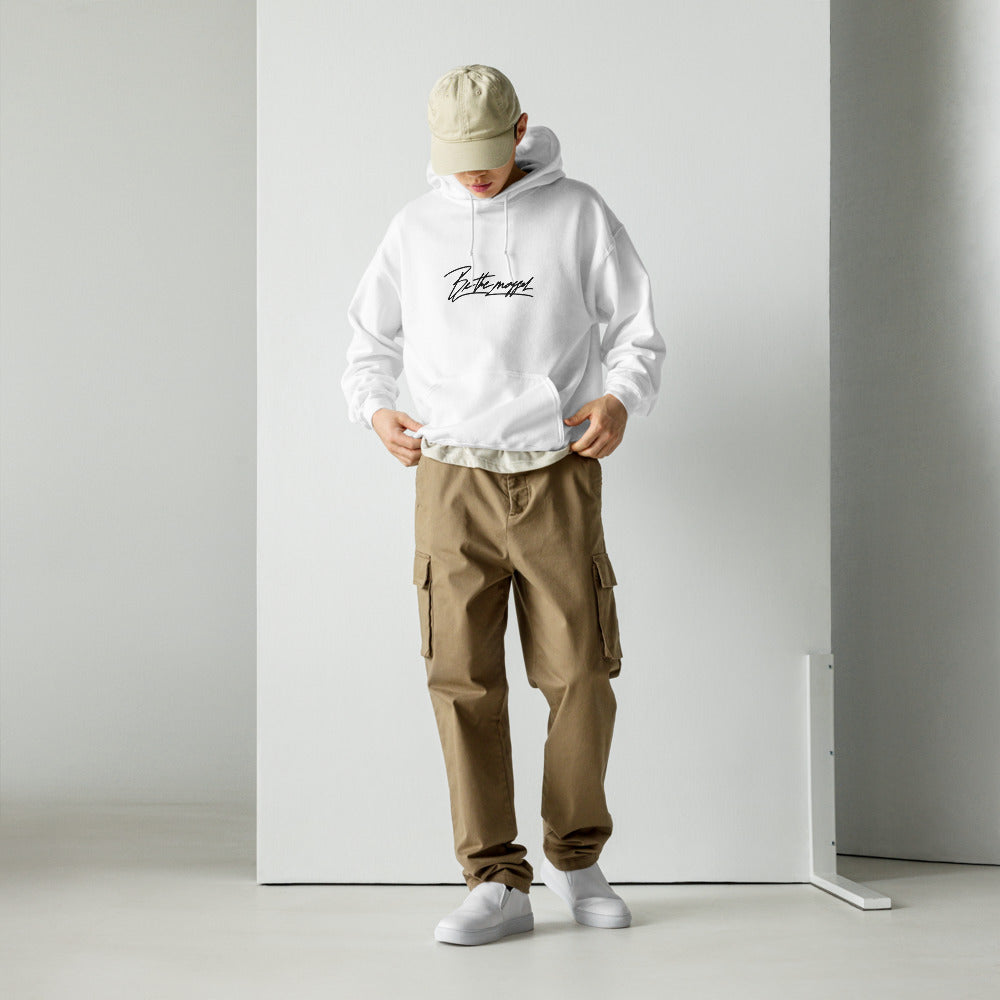 Be the mogger hoodie, White, worn, full outfit