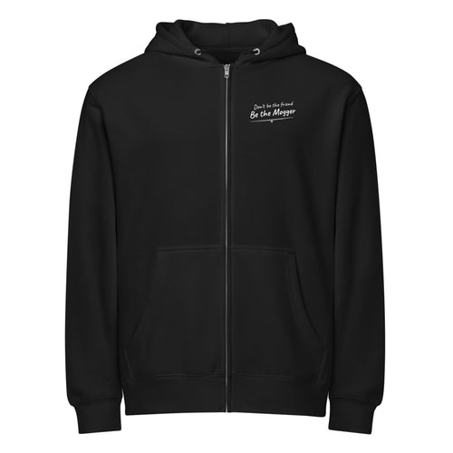 Be the mogger zip hoodie, Black, front