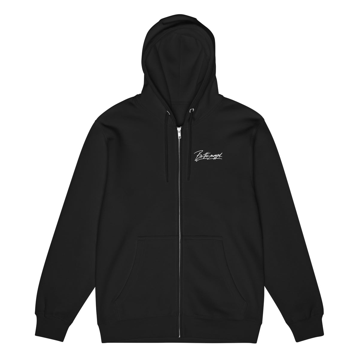 Be the mogger zip hoodie, Black, front