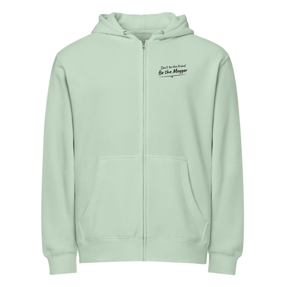 Be the mogger zip hoodie, Seafoam, front