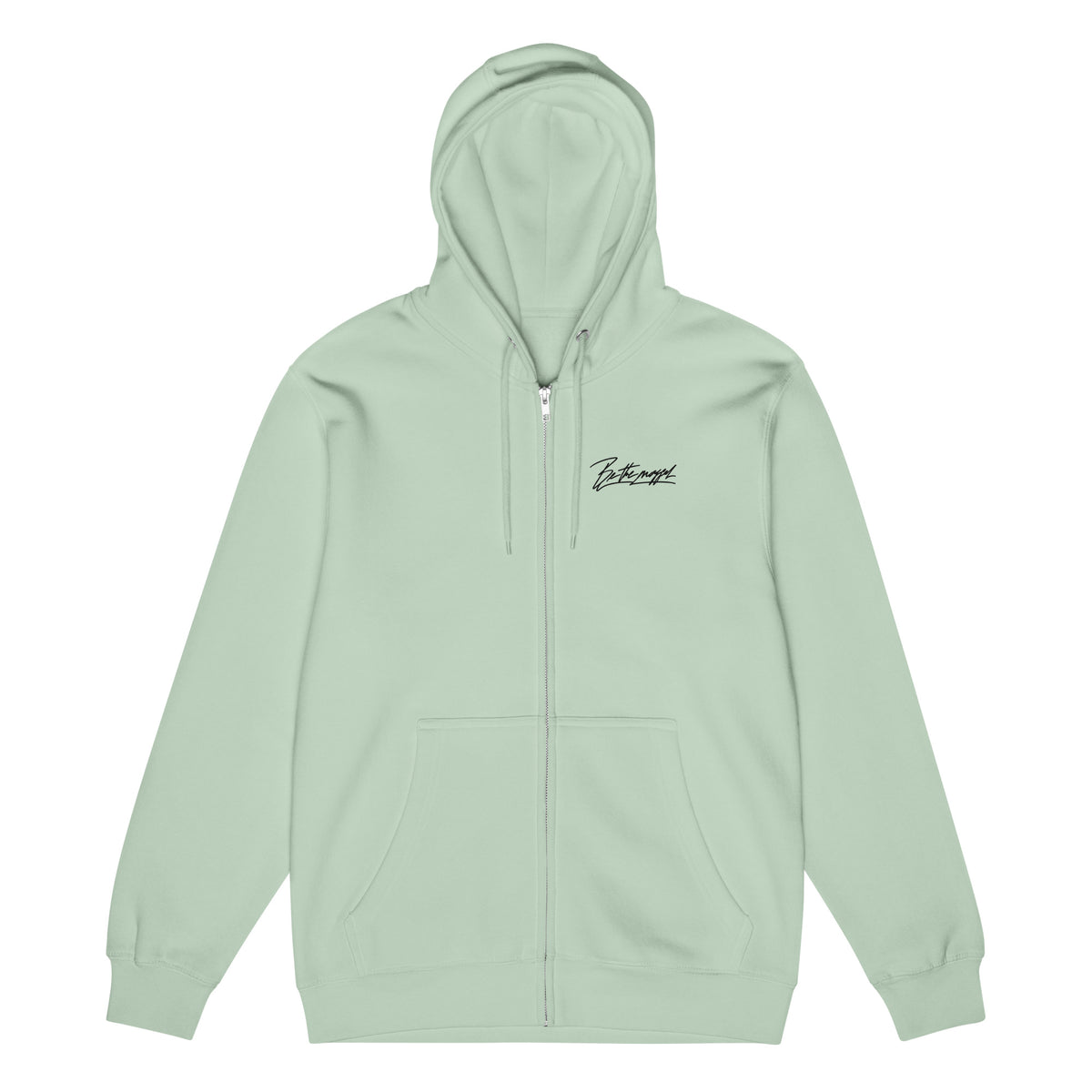 Be the mogger zip hoodie, Seafoam, front