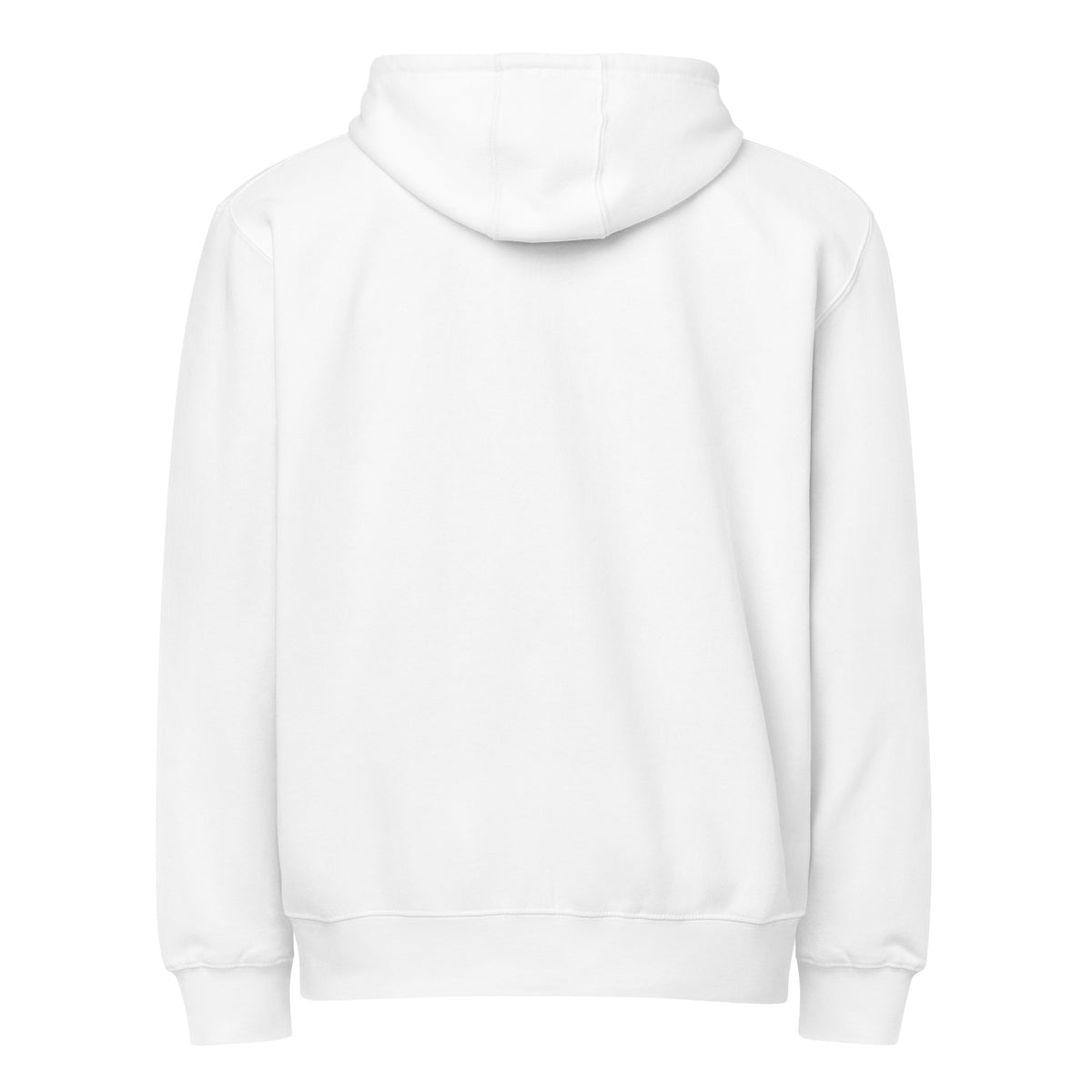 Be the mogger zip hoodie, White, back